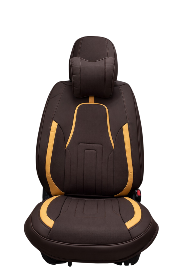 Housse marron moutarde