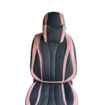 Housse noir avec rayures en rose